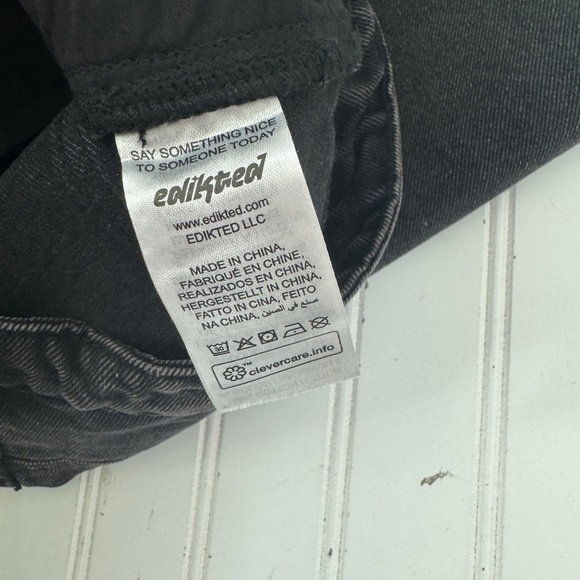 NEW Editked Ayla Low Rise Carpenter Jeans Black Small - Picture 9 of 12